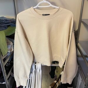 Zara Cropped Crewneck